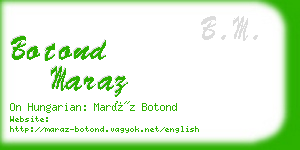 botond maraz business card